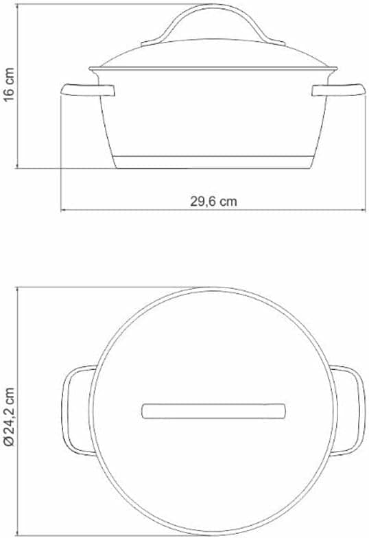 Caçarola Aço Inox 2 Alças 3,30 L Allegra Prata Tramontina - Image 2