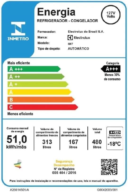 Geladeira Electrolux Frost Free Inverter 480L Efficient Auto... - Image 9