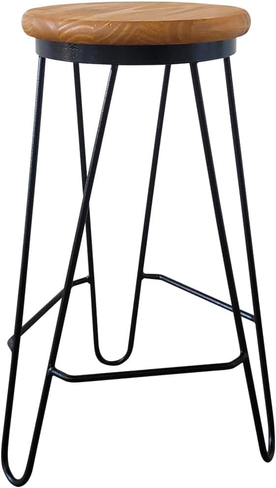 Banqueta Média para Cozinha Bar Balcão Bistrô Mesa Hairpin