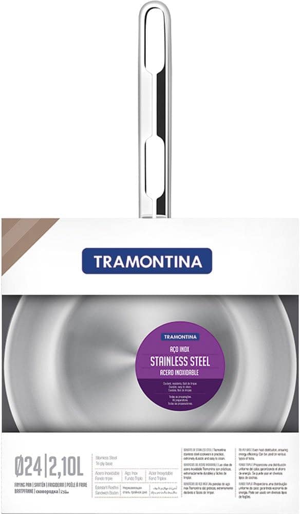 Frigideira Tramontina Allegra em Aço Inox com Fundo Triplo 2... - Image 2