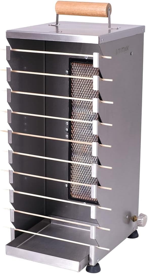 Churrasqueira para 10 Espetinhos Gás GLP Inox Portátil Titan - Image 5