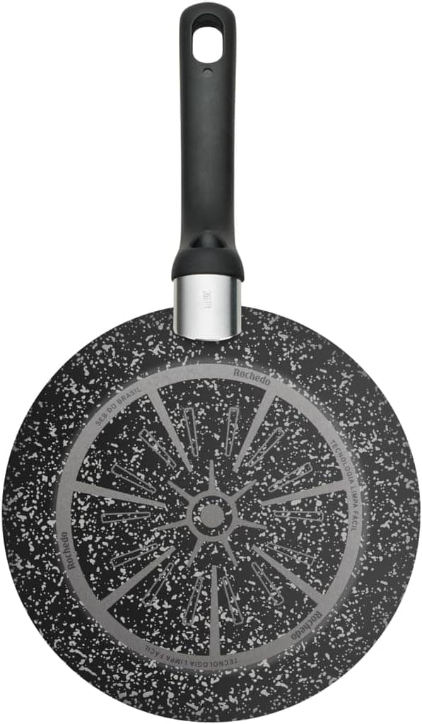 Frigideira Rochedo Stone Pro 20cm Preta com Efeito Pedra e A... - Image 4
