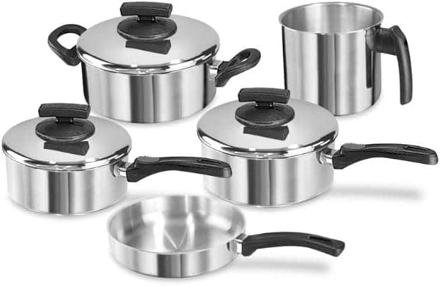 Conjunto Jogo 8 Pc Panelas Alumínio Grosso Resistente