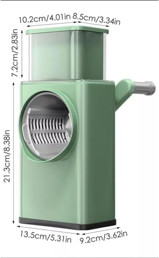 Ralador e Cortador de Legumes Multifuncional, Verde Menta, 2... - Image 2