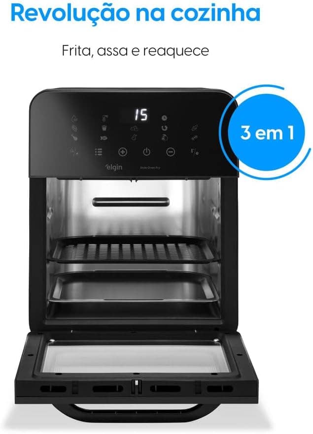 Fritadeira e Forno Elétrico Style Oven Fry 3 em 1 Elgin - 10... | É bom mesmo? Descubra antes de comprar - Image 2