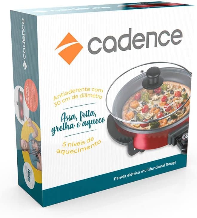 Panela Elétrica Multifuncional Vermelho, 110v, Cadence - Image 6