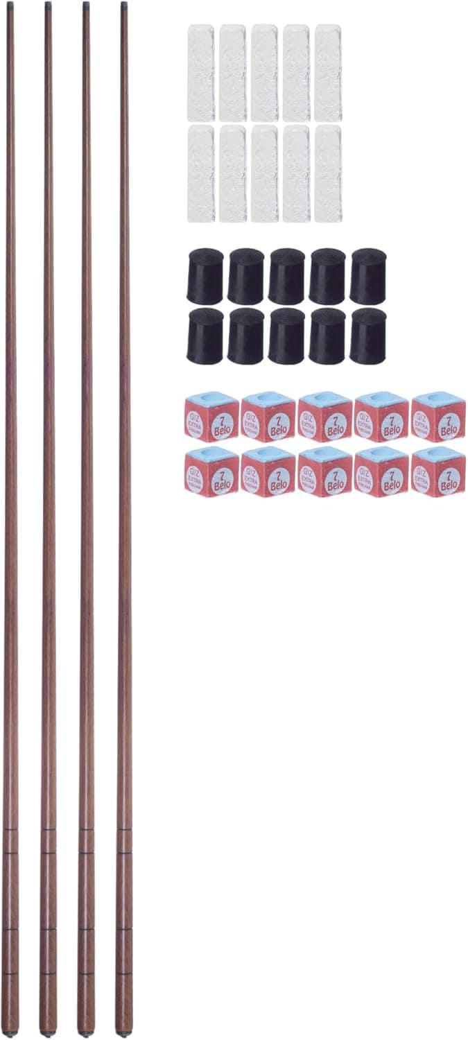 Kit 4 Tacos Para Sinuca Ipê Maxxi Tacos 1,45m + 10 Ponteiras...