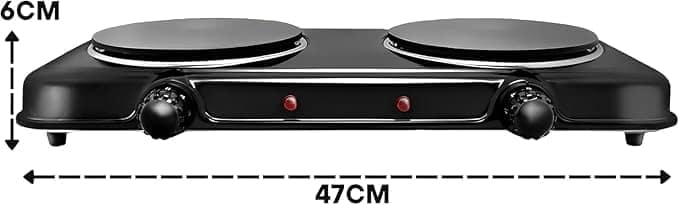 Fogão Elétrico Portátil Cooktop 2 bocas 2000W Fogareiro Fogã... - Image 2