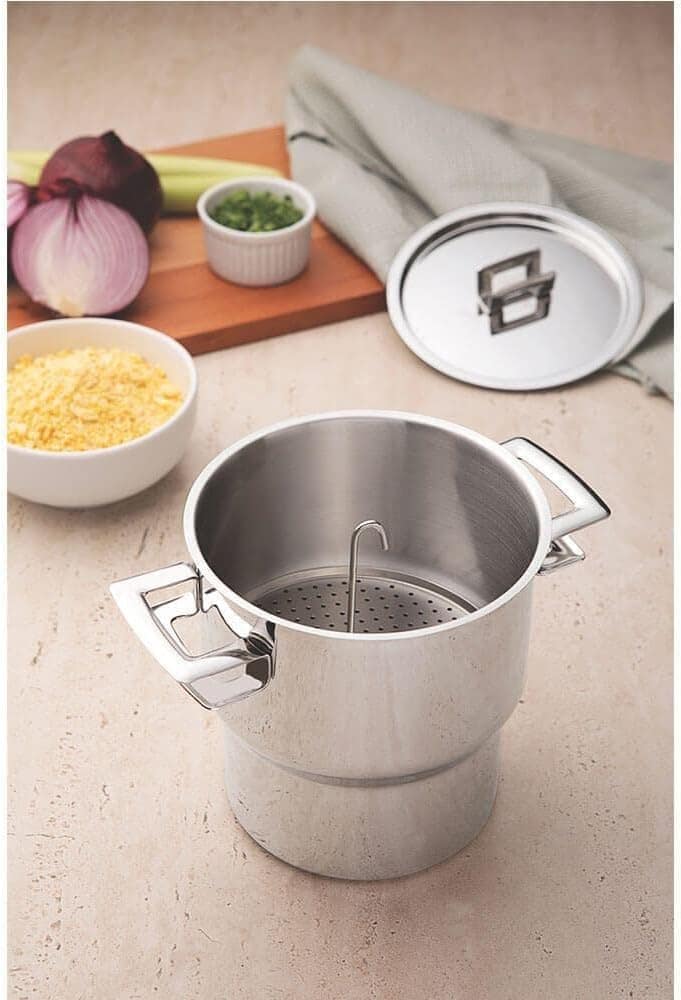 Cuscuzeira Tramontina Brava Em Aço Inox Com Alças E Tampa 14... - Image 2