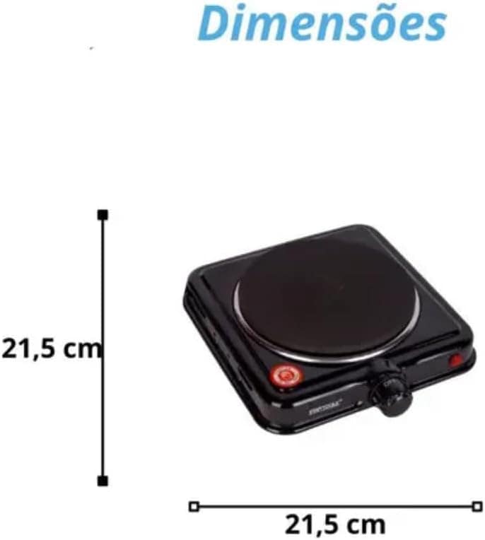 Fogão Elétrico Portátil por Indução 1 Boca 1000W 220V com 5 ... - Image 5