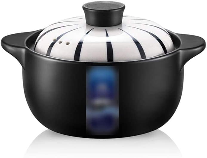 Panela de sopa com tampa Caçarola resistente de cerâmica de ...