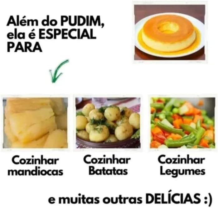 Panela Multiuso 3em1 - Banho Maria Rosa Clara C/Tampa Vidro - Image 6