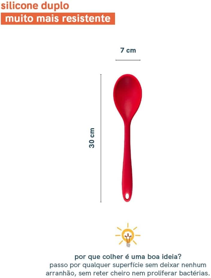 Oikos - Colher de Silicone Vermelha - Image 2