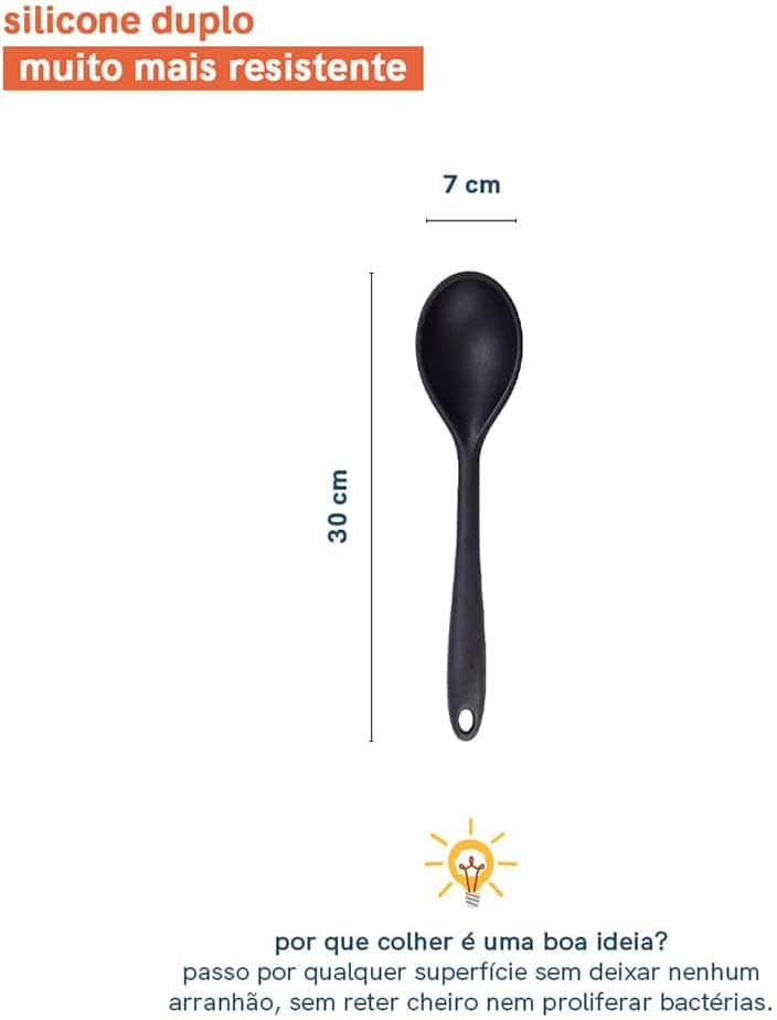 Oikos - Colher de Silicone Preta - Image 2
