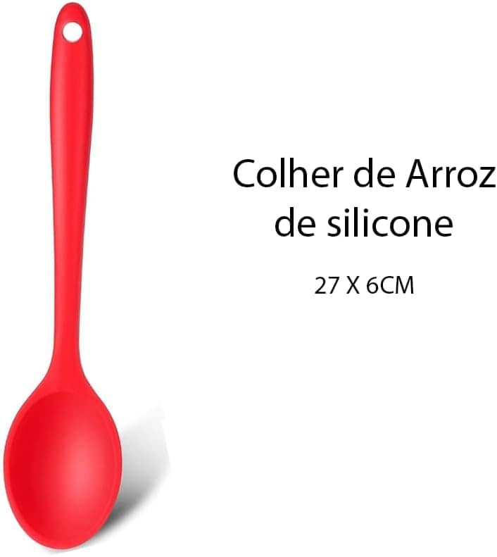 Kit Completo Utensílios de Silicone Premium - Colher de Arro... - Image 3