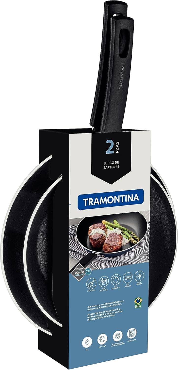 Jogo de Frigideiras Tramontina Sicília em Alumínio com Reves... - Image 2