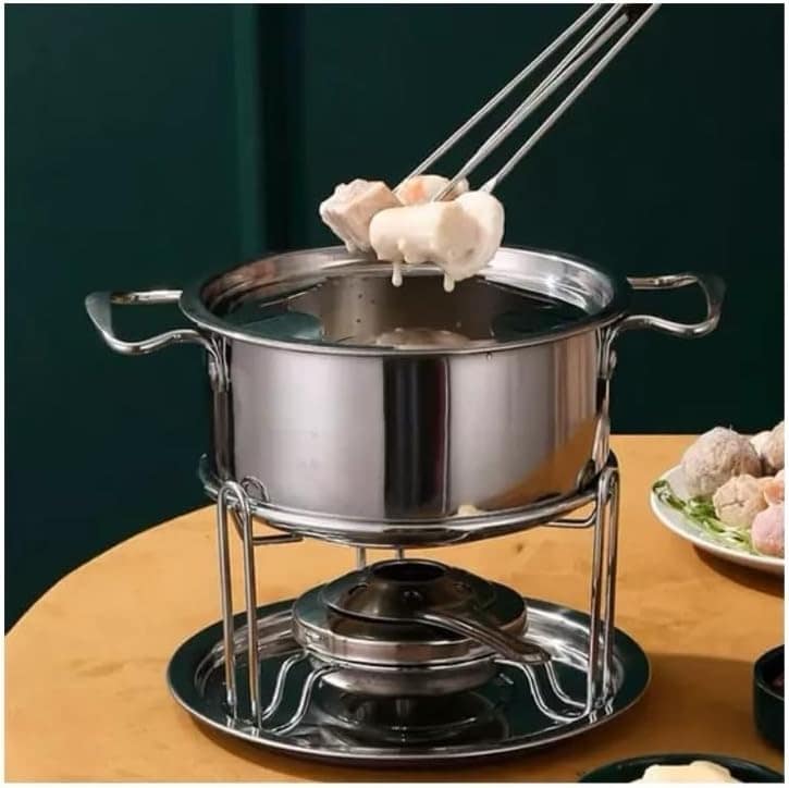 Panela De Fondue Com 11 Peças Em Inox Chocolate Queijo Quent... - Image 2