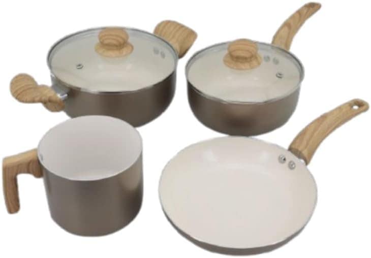 Jogo de Panelas Gold de Alumínio com Revestimento Cerâmico e...