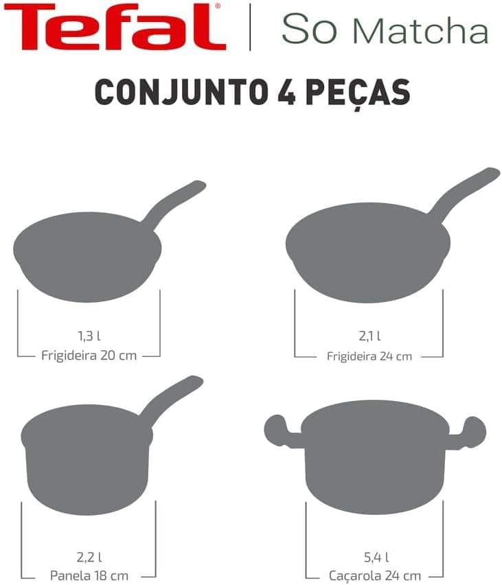 Jogo de Panelas Tefal So Matcha 4 Peças Verde - Image 4