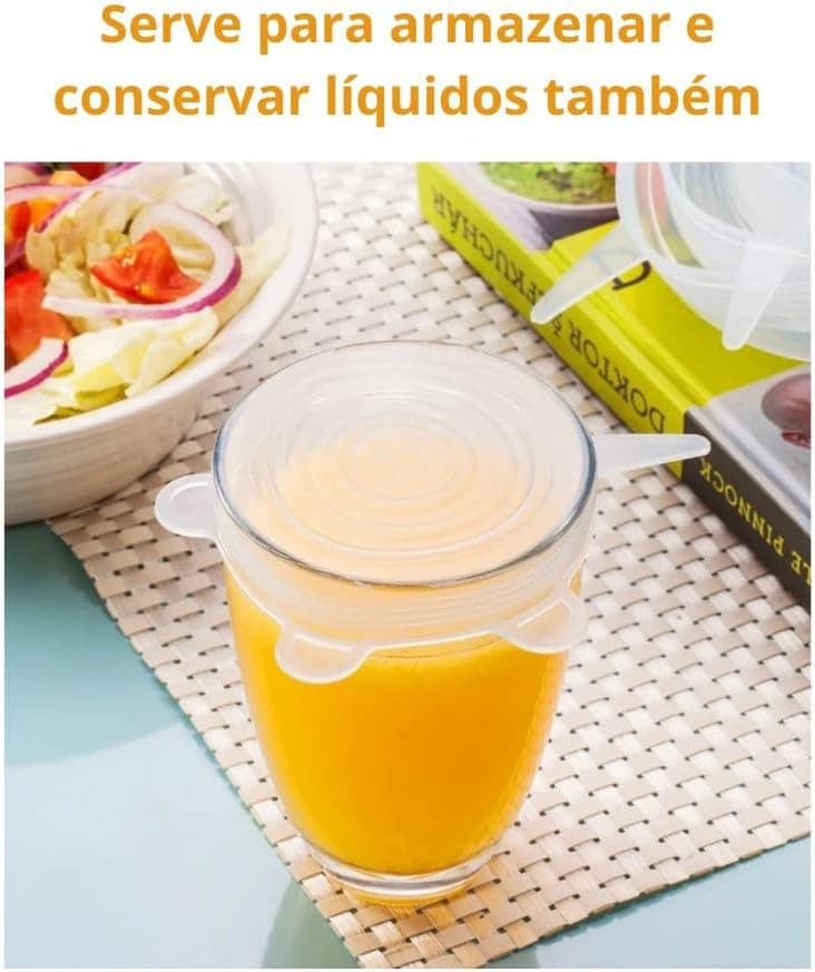 Tampa de Silicone Universal Para Alimentos Panela Pote Forma... - Image 4