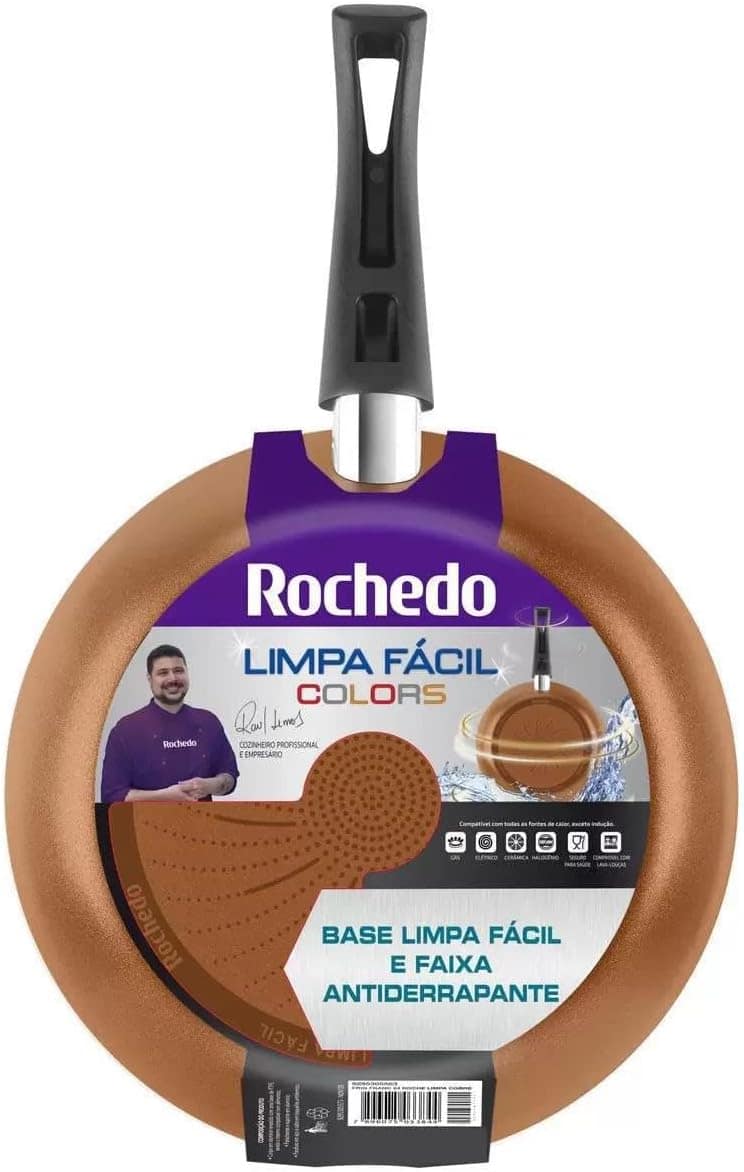 Frigideira Antiaderente Rochedo Limpa Fácil Colors 24cm - Image 4