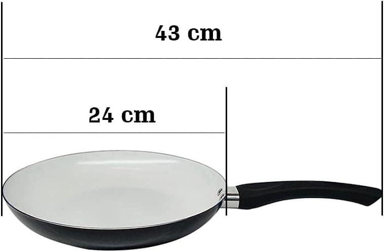 Panela Frigideira Cerâmica Profissional c/Tampa Vidro 24 cm - Image 5