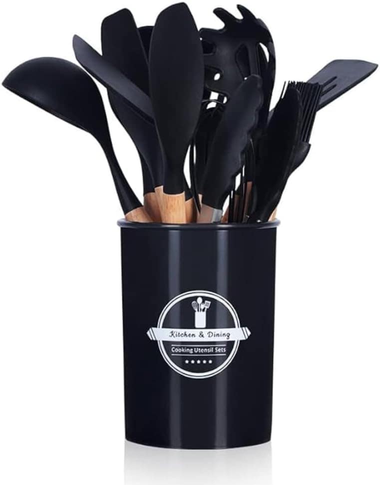 Kit 12 Utensílios De Cozinha Em Silicone E Cabo De Madeira J... - Image 2