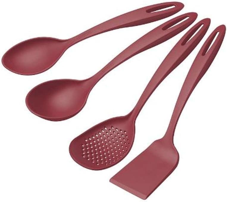 Jogo De Utensílios Tramontina Ability Vermelho, 4 Peças.