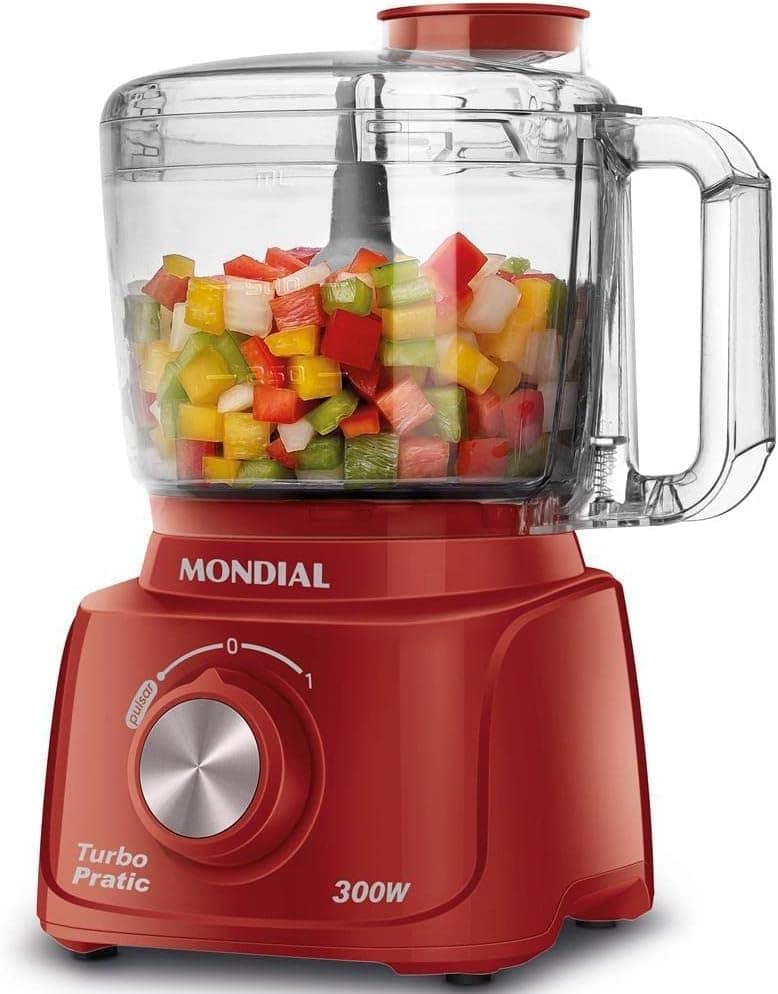 Mini Processador Mondial Turbo Pratic 300W MP-16-R - 127V