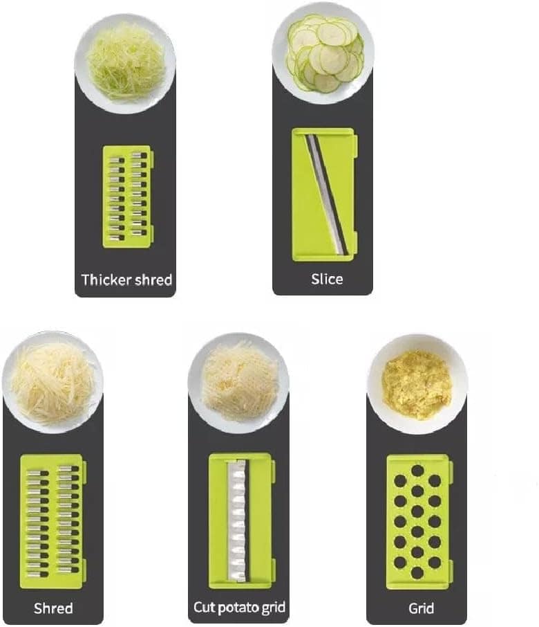 Fatiador Cortador Inox Com 6 Lâminas Ralador Legumes Frutas - Image 4