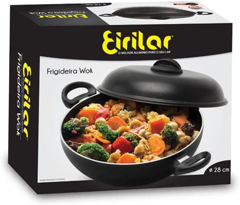 Frigideira Wok Antiaderente Long Life 4,4 Litros 28cm Com Ta... - Image 2