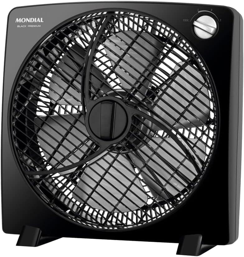 Circulador de Ar 30cm Premium, Mondial, Preto/Prata, 60W, 22...