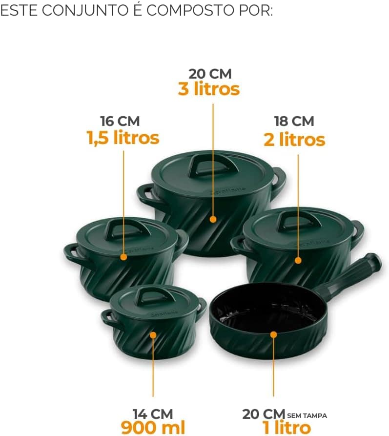 Ceraflame Conjunto Twist+ 5 Peças (Indução) - Matte - Image 3