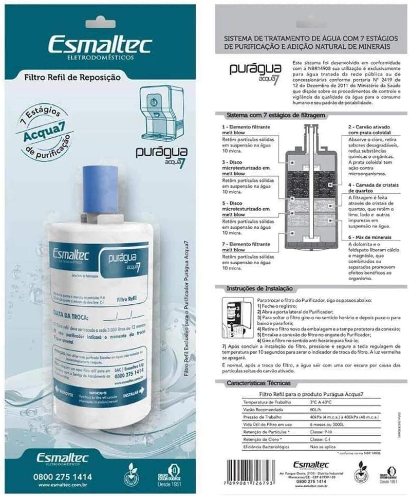 Refil/Filtro para Purificador de Água Purágua Acqua7 - Esmal... | É bom mesmo? Descubra antes de comprar - Image 3