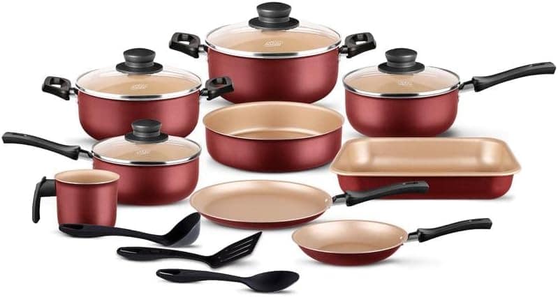 Conjunto Jogo de Panelas 12 Peças Alumínio Frigideira, Caçar...