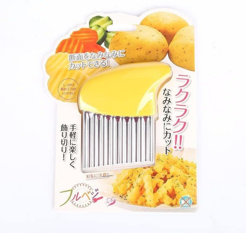 Cortador de Batatas e Legumes Ondulados, Lâmina em Aço Inox,...