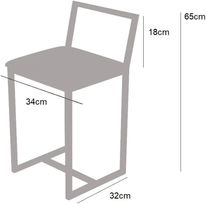 Jogo 2 Banqueta Baixa Para Cozinha Madeira Natural Preta Ind... - Image 2
