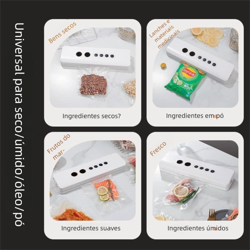 Seladora a Vácuo Portátil Branca Silenciosa - 110-220V - Image 4