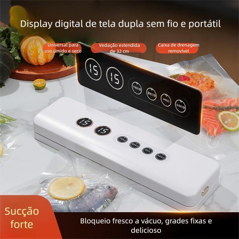 Seladora a Vácuo Portátil Branca Silenciosa - 110-220V - Image 2