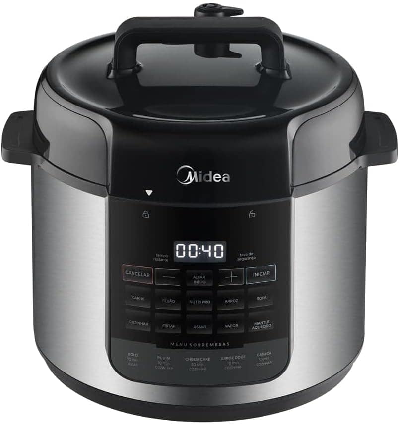 Panela de Pressão Elétrica 5L NutriPro Inox Midea
