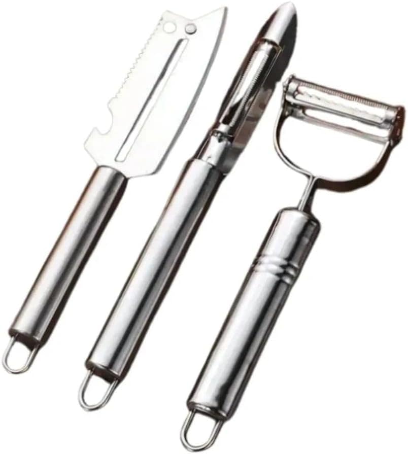 Kit Cortador Ralador Fatiador 3 Em 1 Legumes Inox - Image 3