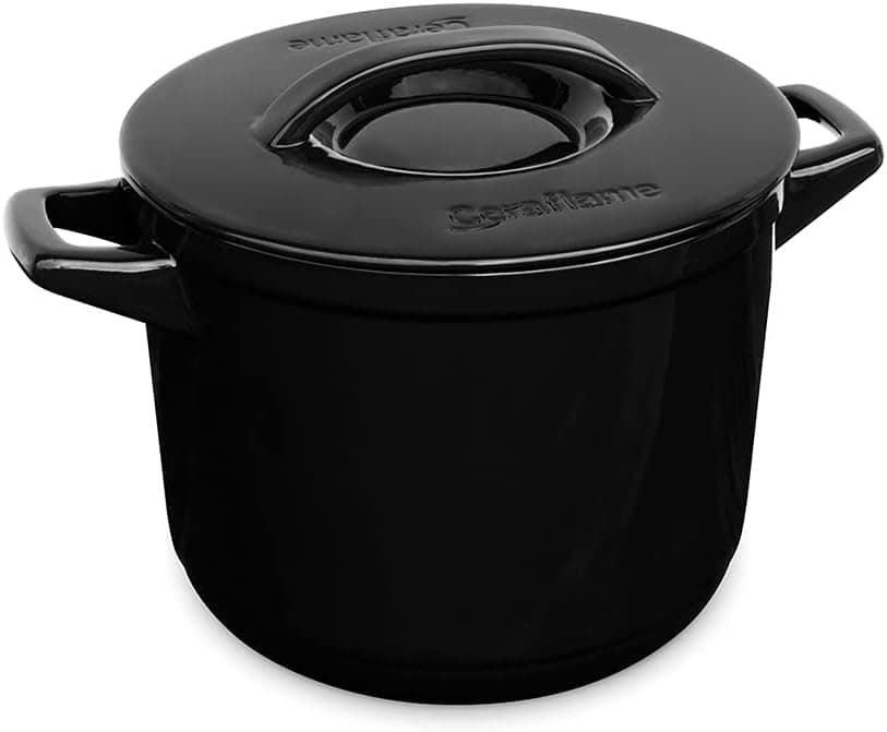 Ceraflame Caçarola de Cerâmica Alta Duo+ 24cm 7 Litros Preto