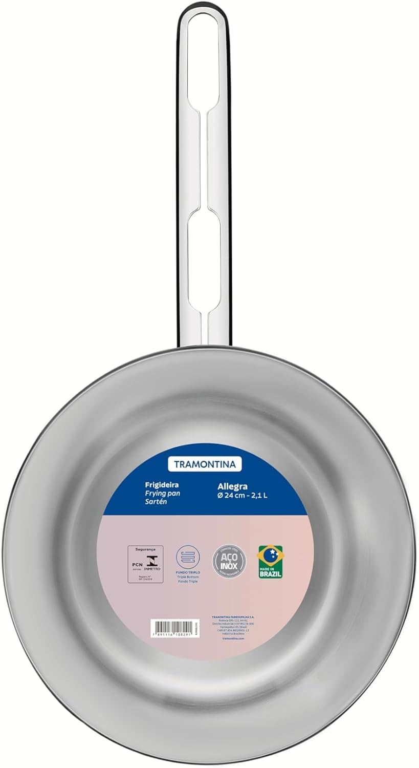 Frigideira Tramontina Allegra em Aço Inox com Fundo Triplo 2... - Image 2
