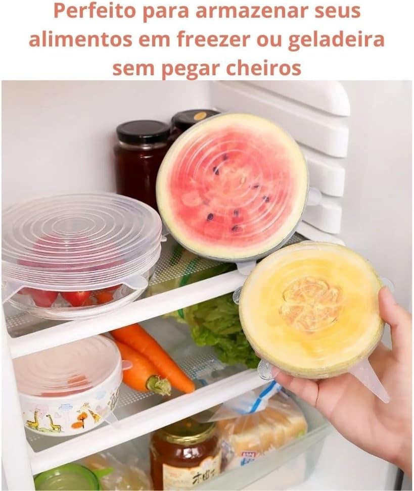 Tampa de Silicone Universal Para Alimentos Panela Pote Forma... - Image 2