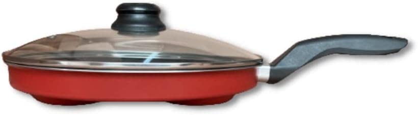 Frigideira Gourmet 4 Ovos 26cm Antiaderente Vermelha com Tam... - Image 7