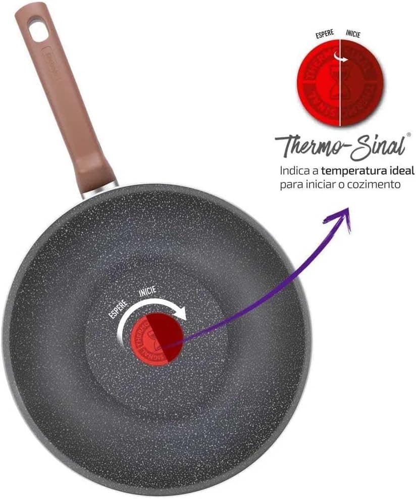 Frigideira Wok Antiaderente Rochedo Natural Stone 28cm - Image 3