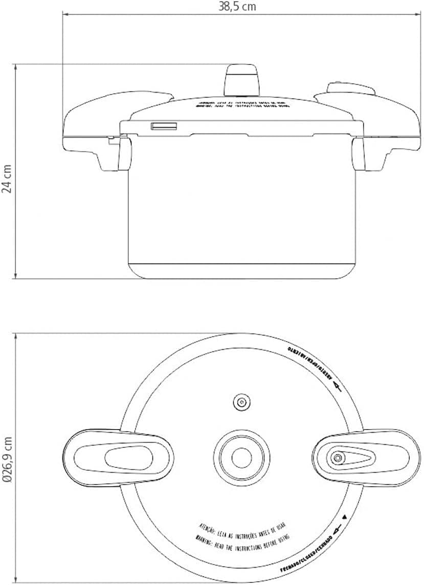 Panela de Pressão Tramontina Valência Black em Alumínio com ... - Image 4
