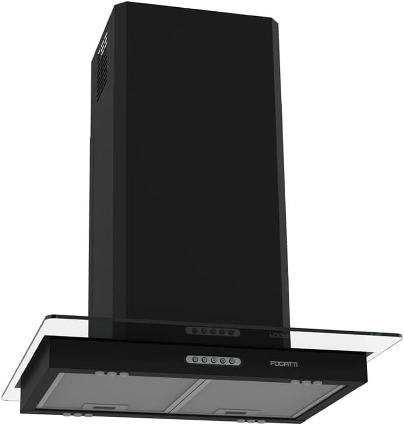 Coifa Exasutor Ilha Vidro Reto 60cm Black Fogatti 4 a 5 Boca...