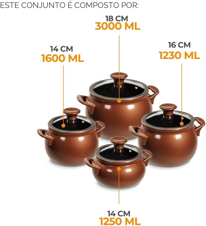 Ceraflame Conjunto New Premiere 4 Peças - Cobre - Image 3