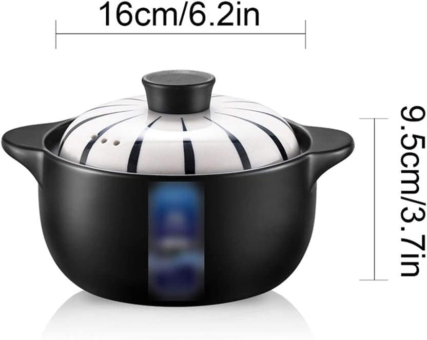 Panela de sopa com tampa Caçarola resistente de cerâmica de ... - Image 2